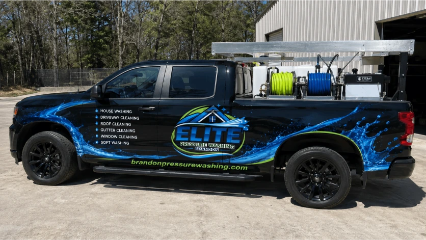 Elite Pressure Washing Brandon work truck